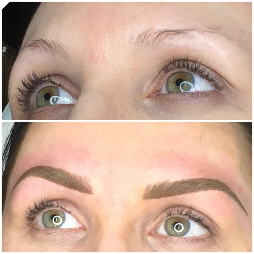 before and after eyebrow tattoo in melbourne